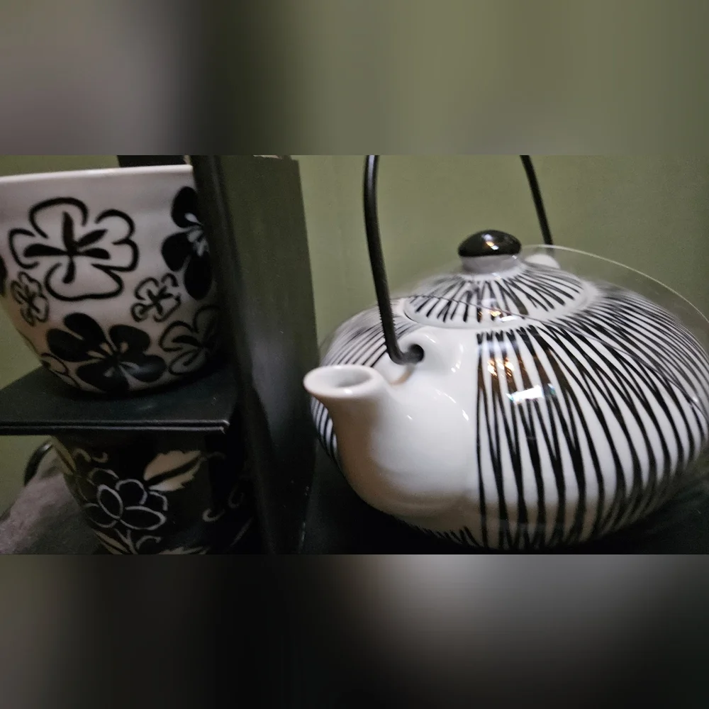 Black and White Tea Set, Pier 1 Imports